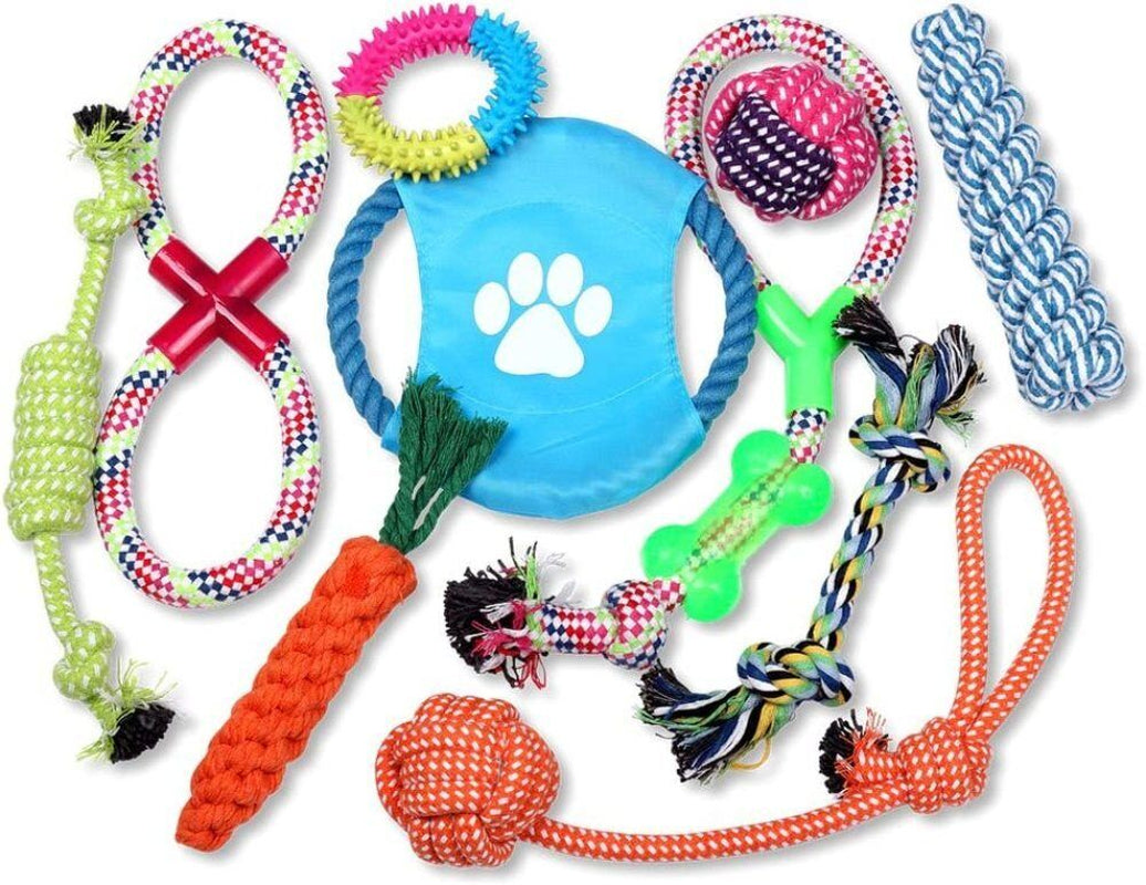 15-Tlg Set Hunde Spielzeug Aus Seil Kauspielzeug Pet Dog Toy Hund Welpen Kauen