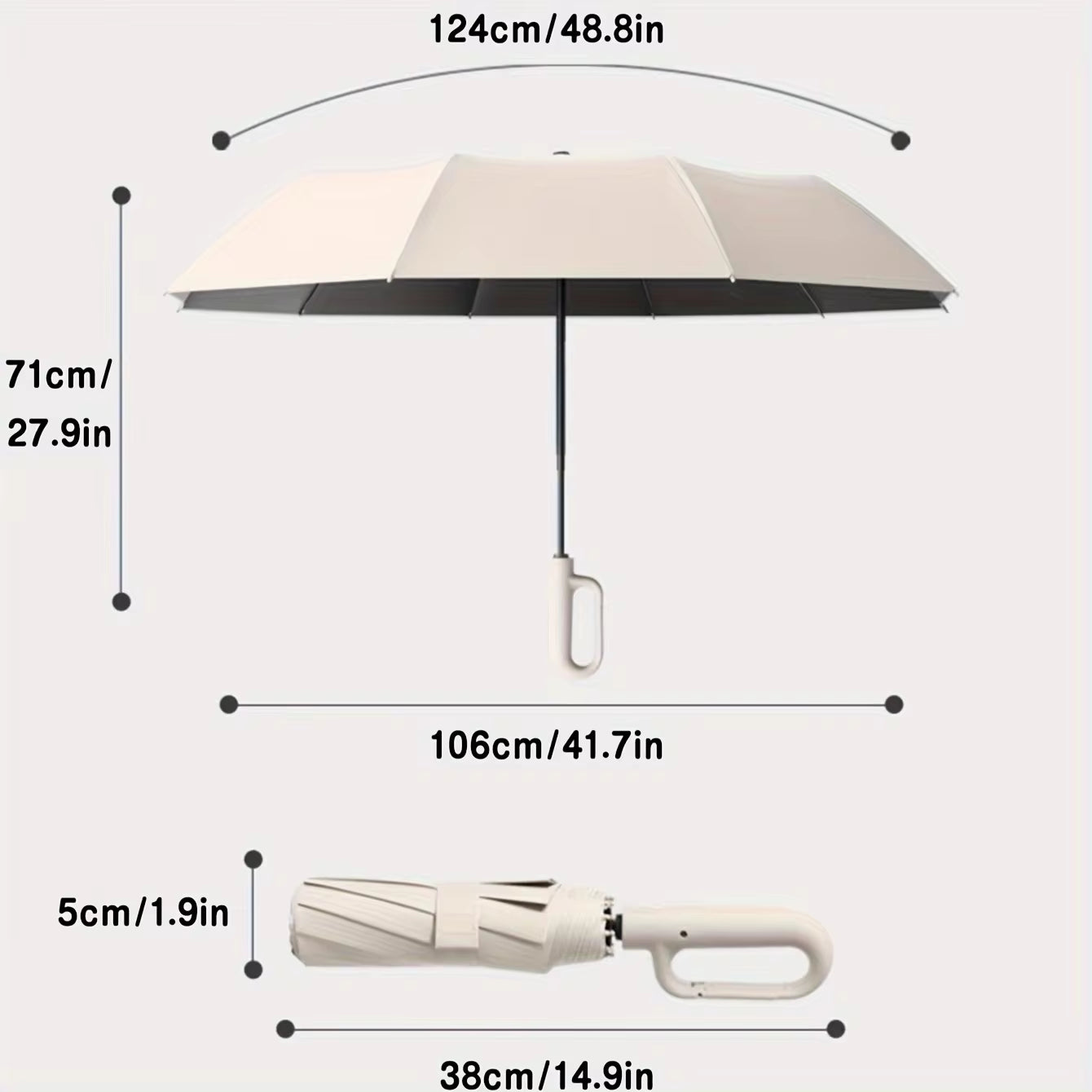 Windproof Strong Automatic Folding Umbrella - Water Resistant