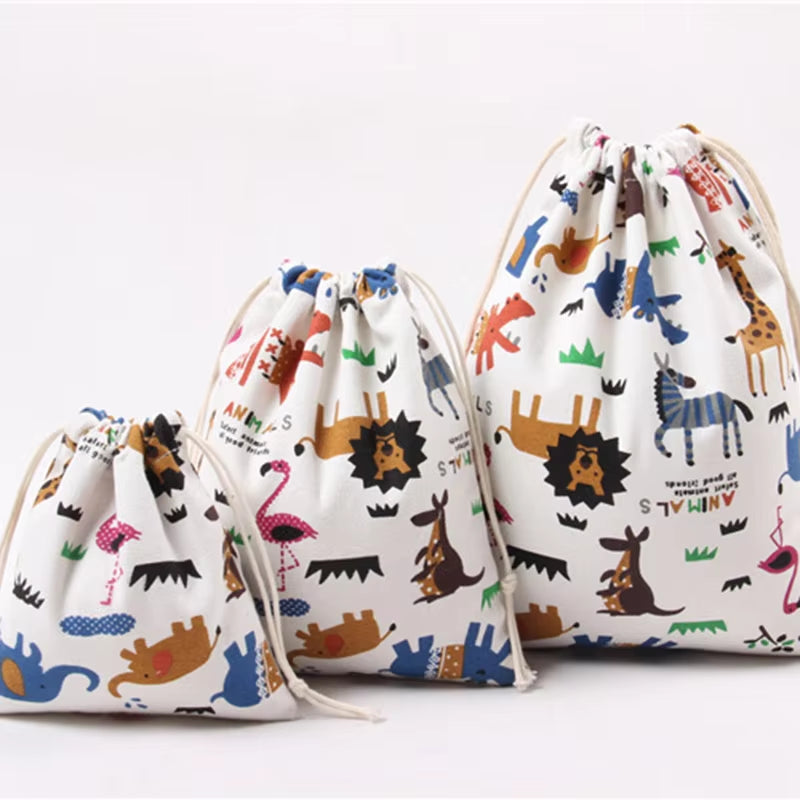 Cartoon Animals Printed Storage Bags 