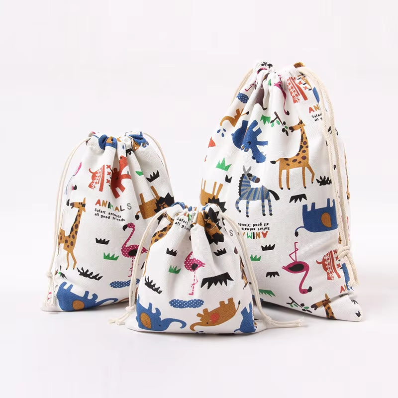 Cartoon Animals Printed Storage Bags 