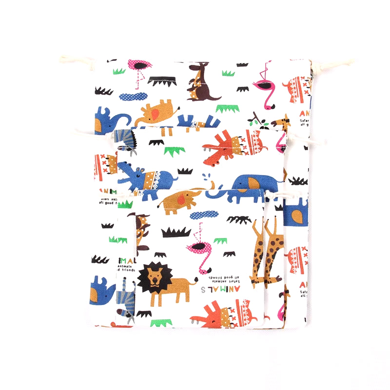 Cartoon Animals Printed Storage Bags 